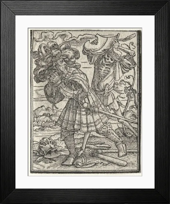 Framed Print : The Dance of Death: The Count or Earl. Creator: Hans Holbein (German, 1497 / 98-1543) Framed Print : The Dance of Death: The Count or Earl. Creator: Hans Holbein (German, 1497 / 98-1543)