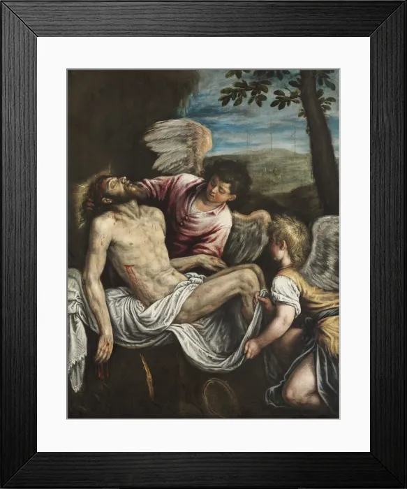 Framed Print : The Dead Christ with Angels, c. 1580. Creator: Leandro Bassano (Italian, 1557-1623) Framed Print : The Dead Christ with Angels, c. 1580. Creator: Leandro Bassano (Italian, 1557-1623)