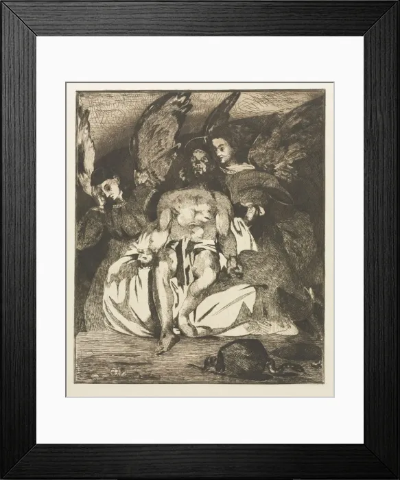 Framed Print : The Dead Christ with Angels, 1866-1867. Creator: Edouard Manet (French, 1832-1883) Framed Print : The Dead Christ with Angels, 1866-1867. Creator: Edouard Manet (French, 1832-1883)