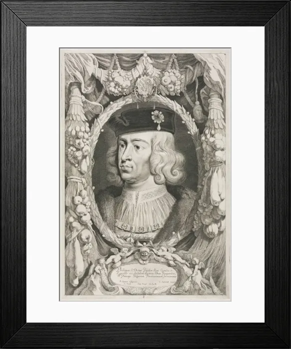Framed Print : The Dukes of Burgundy: No. 8. Portrait of Philippe I (the Handsome) of Castile. Creator Framed Print : The Dukes of Burgundy: No. 8. Portrait of Philippe I (the Handsome) of Castile. Creator