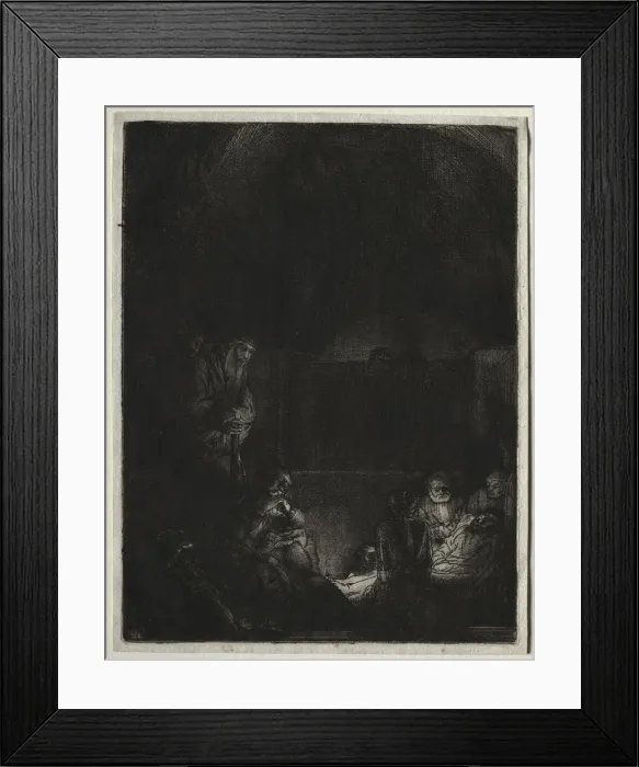 Framed Print : The Entombment, c. 1654. Creator: Rembrandt van Rijn (Dutch, 1606-1669)