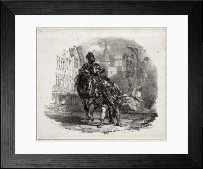 Framed Print : The Escape from Argyle Castle, 1826. Creator: Richard Parkes Bonington (British, 1802-1828) Framed Print : The Escape from Argyle Castle, 1826. Creator: Richard Parkes Bonington (British, 1802-1828)