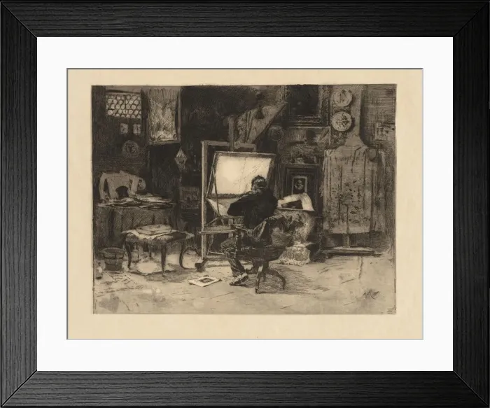 Framed Print : The Etcher, 1882. Creator: Robert Frederick Blum (American, 1857-1903) Framed Print : The Etcher, 1882. Creator: Robert Frederick Blum (American, 1857-1903)