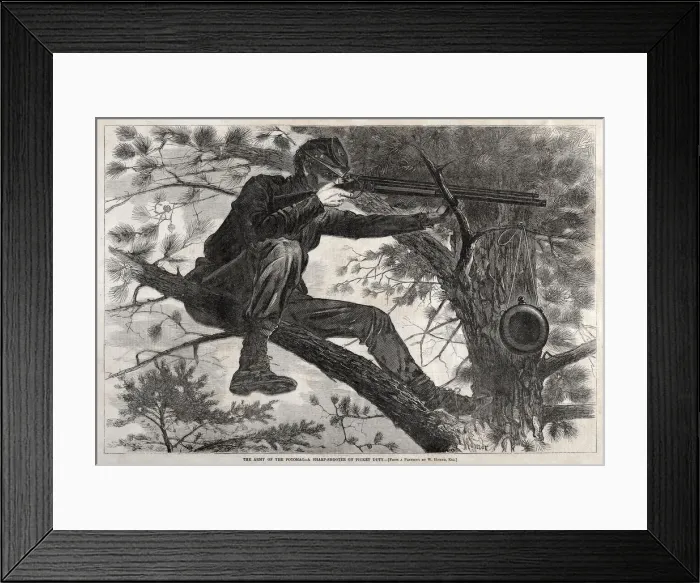 Framed Print : The Army of the Potomac - A Sharpshooter on Picket Duty, 1862. Creator: Winslow Homer (American Framed Print : The Army of the Potomac - A Sharpshooter on Picket Duty, 1862. Creator: Winslow Homer (American