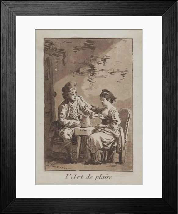 Framed Print : The Art of Pleasing, 1771. Creator: Jean Baptiste Le Prince (French, 1734-1781) Framed Print : The Art of Pleasing, 1771. Creator: Jean Baptiste Le Prince (French, 1734-1781)
