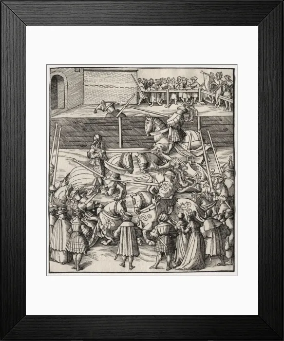 Framed Print : The Art of Jousting and Tilting, 1513-1518. Creator: Leonhard Beck (German, c. 1480-1542) Framed Print : The Art of Jousting and Tilting, 1513-1518. Creator: Leonhard Beck (German, c. 1480-1542)