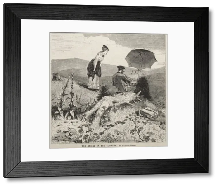Framed Print : The Artist in the Country, 1869. Creator: Winslow Homer (American, 1836-1910) Framed Print : The Artist in the Country, 1869. Creator: Winslow Homer (American, 1836-1910)
