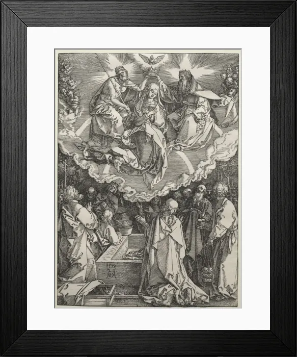 Framed Print : The Assumption and Coronation of the Virgin, 1510. Creator: Albrecht Dürer (German Framed Print : The Assumption and Coronation of the Virgin, 1510. Creator: Albrecht Dürer (German