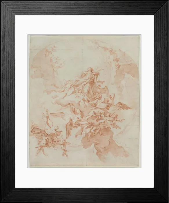 Framed Print : The Assumption of the Virgin, c. 1754. Creator: Carlo Innocenzo Carlone (Italian, 1686-1775) Framed Print : The Assumption of the Virgin, c. 1754. Creator: Carlo Innocenzo Carlone (Italian, 1686-1775)
