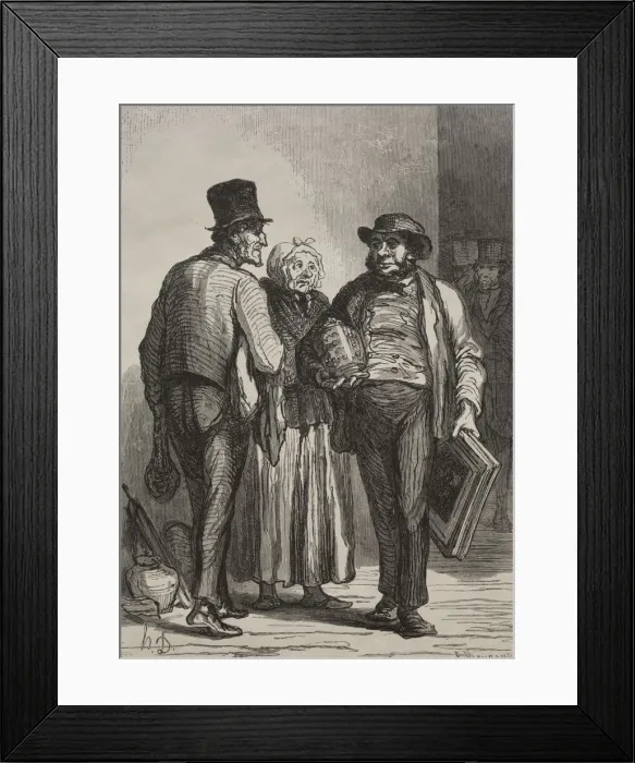 Framed Print : The Auction Room: The Merchants. Creator: Honore Daumier (French, 1808-1879) Framed Print : The Auction Room: The Merchants. Creator: Honore Daumier (French, 1808-1879)