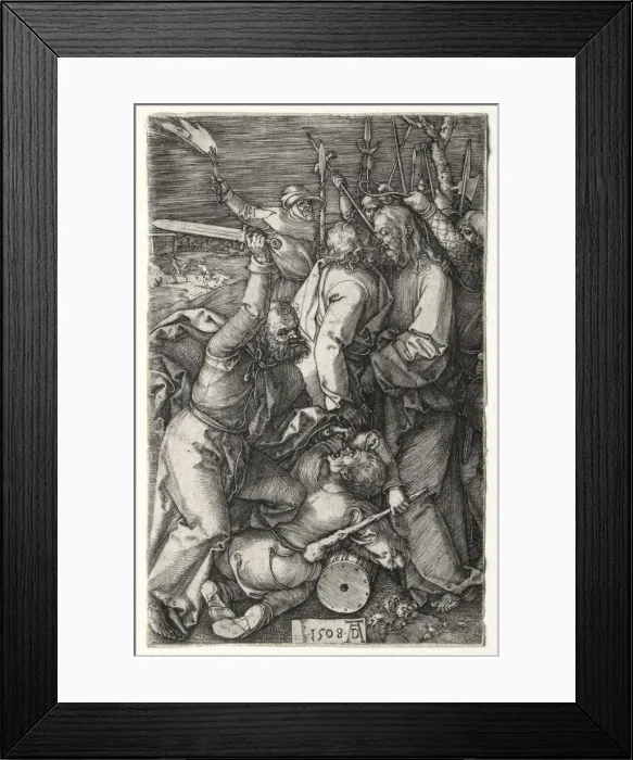 Framed Print : The Betrayal of Christ by Judas, 1508. Creator: Albrecht Dürer (German, 1471-1528) Framed Print : The Betrayal of Christ by Judas, 1508. Creator: Albrecht Dürer (German, 1471-1528)