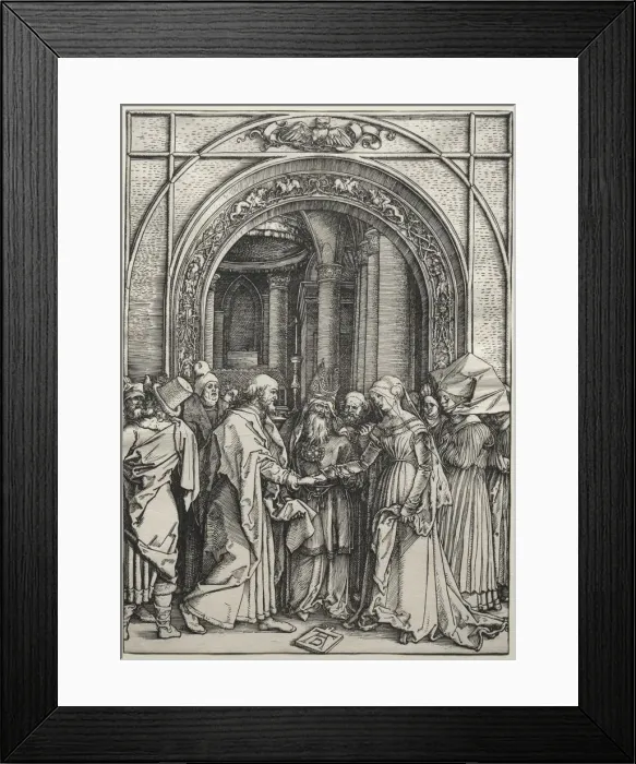 Framed Print : The Betrothal of the Virgin, c. 1504-1505. Creator: Albrecht Dürer (German, 1471-1528) Framed Print : The Betrothal of the Virgin, c. 1504-1505. Creator: Albrecht Dürer (German, 1471-1528)