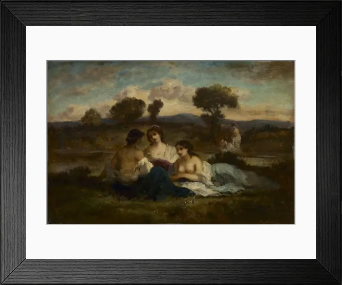 Framed Print : The Bathers, after 1847. Creator: Narcisse Diaz de la Pena (French, 1807-1876), imitator of Framed Print : The Bathers, after 1847. Creator: Narcisse Diaz de la Pena (French, 1807-1876), imitator of