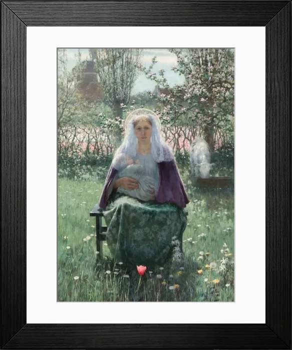 Framed Print : The Blessed Mother, 1892. Creator: George Hitchcock (American, 1850-1913) Framed Print : The Blessed Mother, 1892. Creator: George Hitchcock (American, 1850-1913)