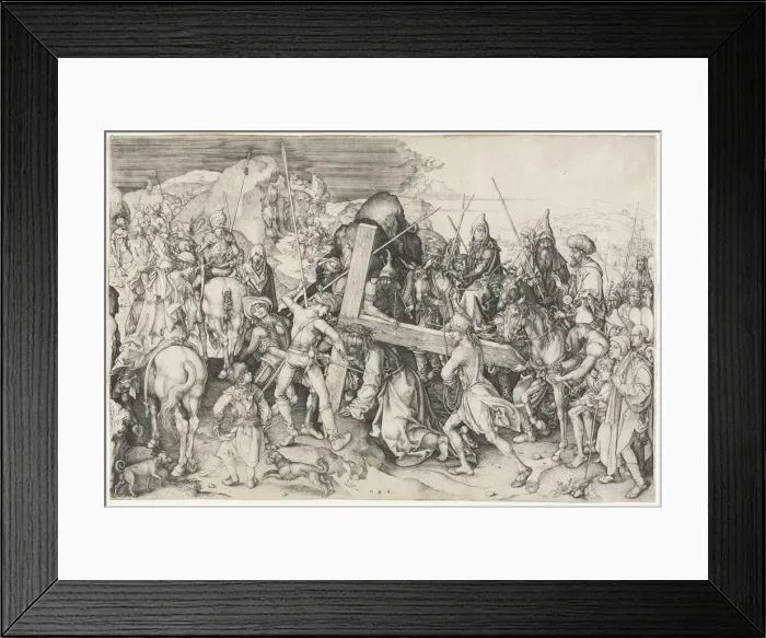 Framed Print : The bearing of the cross. Creator: Martin Schongauer (German, c. 1450-1491) Framed Print : The bearing of the cross. Creator: Martin Schongauer (German, c. 1450-1491)