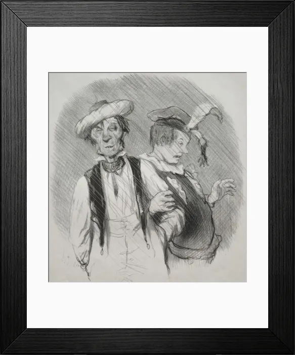 Framed Print : The beautiful days of life, plate 18: Mardi gras, 1844. Creator: Honore Daumier (French Framed Print : The beautiful days of life, plate 18: Mardi gras, 1844. Creator: Honore Daumier (French