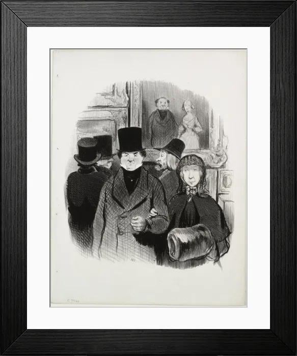 Framed Print : The Beautiful Days of Life, plate 59: When ones portrait is at the Salon, 1845. Creator Framed Print : The Beautiful Days of Life, plate 59: When ones portrait is at the Salon, 1845. Creator