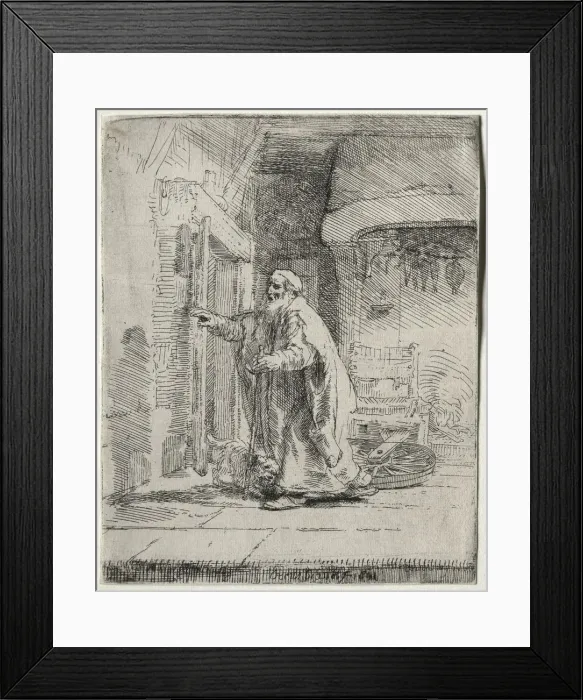 Framed Print : The Blindness of Tobit: The Larger Plate, 1651. Creator: Rembrandt van Rijn (Dutch, 1606-1669) Framed Print : The Blindness of Tobit: The Larger Plate, 1651. Creator: Rembrandt van Rijn (Dutch, 1606-1669)