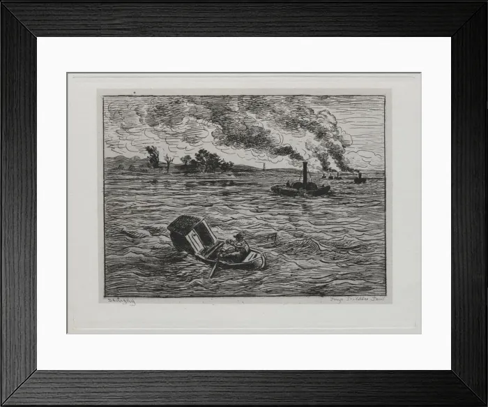 Framed Print : The Boat Trip: The Steamboats or Watch Out for the Steamers, 1861 Framed Print : The Boat Trip: The Steamboats or Watch Out for the Steamers, 1861