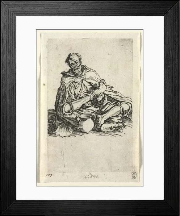 Framed Print : The Beggars: Malingerer, c. 1623. Creator: Jacques Callot (French, 1592-1635) Framed Print : The Beggars: Malingerer, c. 1623. Creator: Jacques Callot (French, 1592-1635)