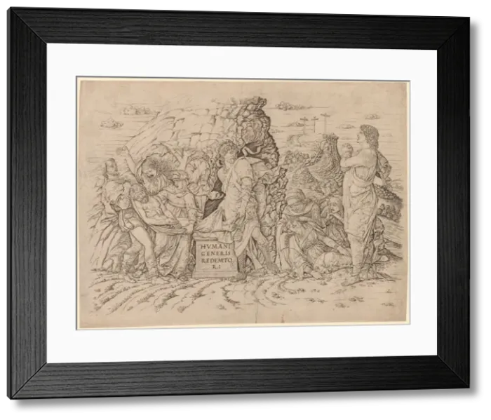 Framed Print : The Entombment. Creator: Andrea Mantegna (Italian, 1431-1506) Framed Print : The Entombment. Creator: Andrea Mantegna (Italian, 1431-1506)