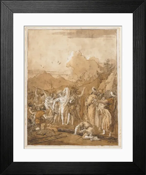 Framed Print : The Disrobing of Christ, c. 1785-1790. Creator: Giovanni Domenico Tiepolo (Italian, 1727-1804) Framed Print : The Disrobing of Christ, c. 1785-1790. Creator: Giovanni Domenico Tiepolo (Italian, 1727-1804)