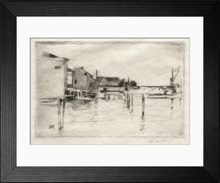 Framed Print : The Dock, Bridgeport, Connecticut. Creator: John Henry Twachtman (American, 1853-1902) Framed Print : The Dock, Bridgeport, Connecticut. Creator: John Henry Twachtman (American, 1853-1902)