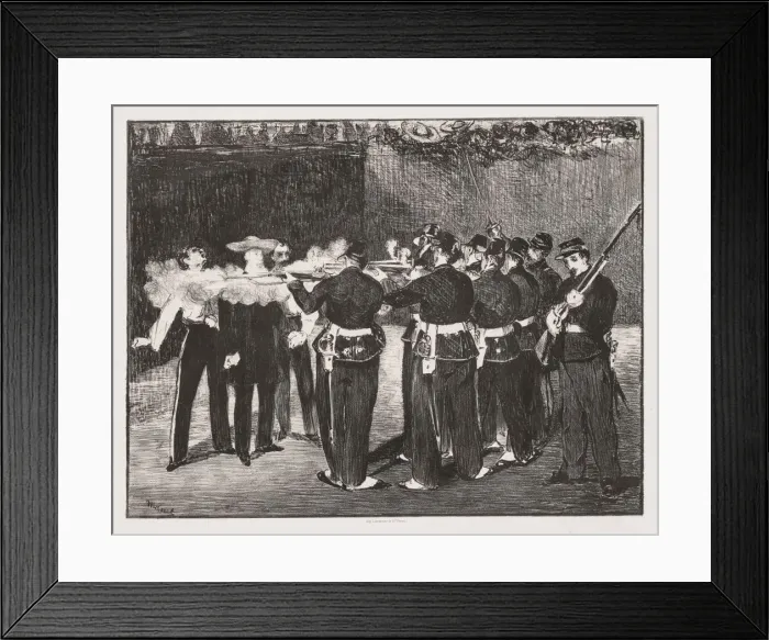 Framed Print : The Execution of Emperor Maximilian, 1867. Creator: Edouard Manet (French, 1832-1883) Framed Print : The Execution of Emperor Maximilian, 1867. Creator: Edouard Manet (French, 1832-1883)