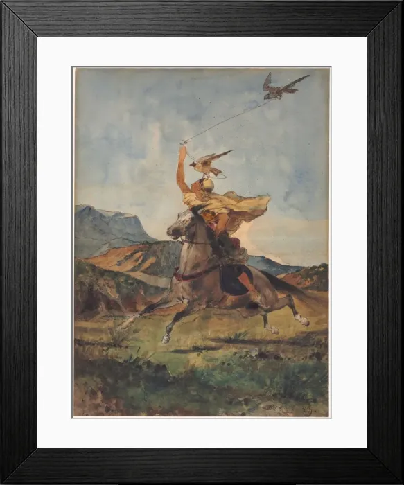 Framed Print : The Falconer. Creator: Eugene Fromentin (French, 1820-1876) Framed Print : The Falconer. Creator: Eugene Fromentin (French, 1820-1876)