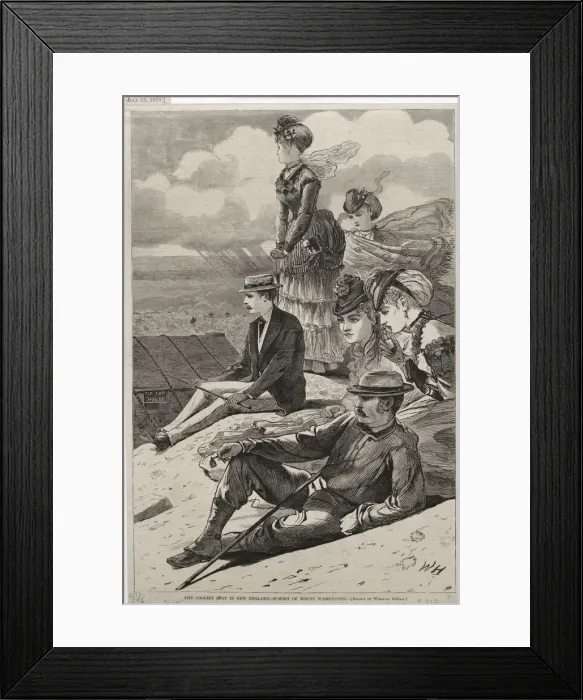 Framed Print : The Coolest Spot in New England - Summit of Mount Washington, 1870. Creator: Winslow Homer Framed Print : The Coolest Spot in New England - Summit of Mount Washington, 1870. Creator: Winslow Homer