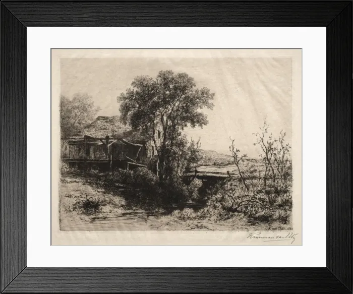 Framed Print : The Deserted Mill, 1883. Creator: Hendrik Dirk Kruseman van Elten (American, 1829-1904) Framed Print : The Deserted Mill, 1883. Creator: Hendrik Dirk Kruseman van Elten (American, 1829-1904)