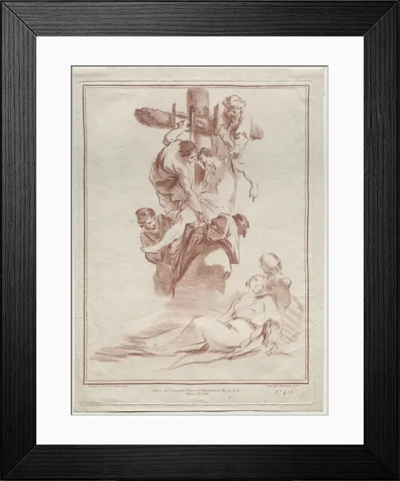 Framed Print : The Descent from the Cross, 1773. Creator: Gilles Demarteau (French, 1722-1776) Framed Print : The Descent from the Cross, 1773. Creator: Gilles Demarteau (French, 1722-1776)