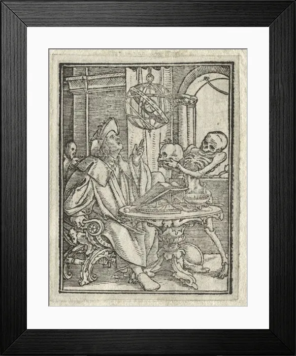 Framed Print : The Dance of Death: The Astrologer; The Rich Man. Creator: Hans Holbein (German, 1497 / 98-1543) Framed Print : The Dance of Death: The Astrologer; The Rich Man. Creator: Hans Holbein (German, 1497 / 98-1543)