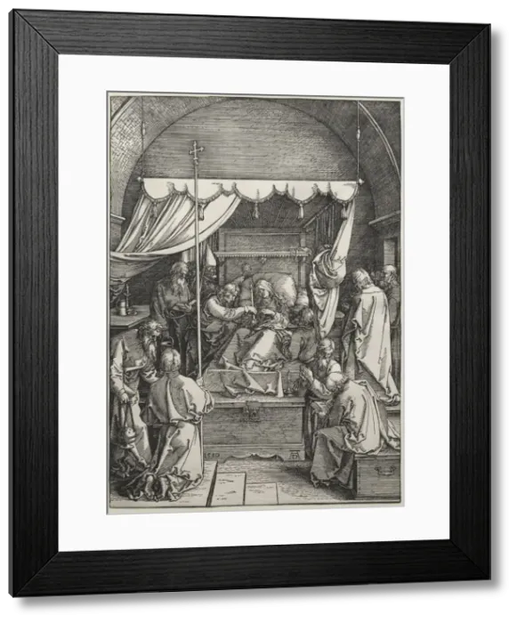 Framed Print : The Death of the Virgin, 1510. Creator: Albrecht Dürer (German, 1471-1528) Framed Print : The Death of the Virgin, 1510. Creator: Albrecht Dürer (German, 1471-1528)