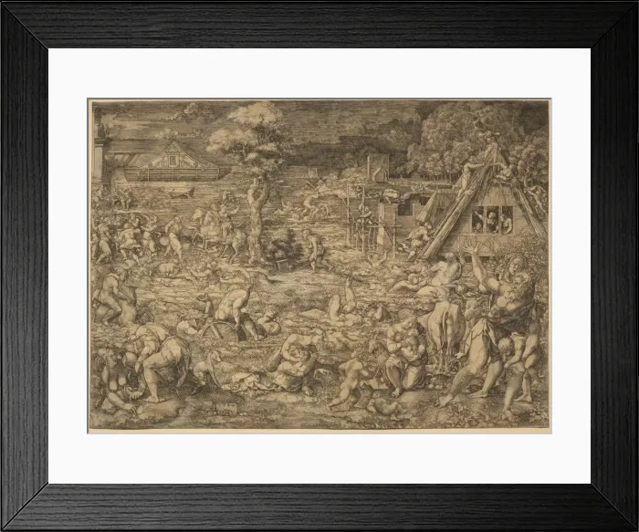Framed Print : The Deluge. Creator: Dirk Vellert (Netherlandish, 1480 / 85-1547) Framed Print : The Deluge. Creator: Dirk Vellert (Netherlandish, 1480 / 85-1547)