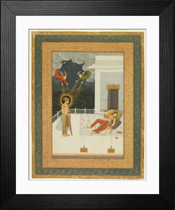 Framed Print : The dream of Zulaykha, from the Amber Album, c. 1670. Creator: Unknown Framed Print : The dream of Zulaykha, from the Amber Album, c. 1670. Creator: Unknown