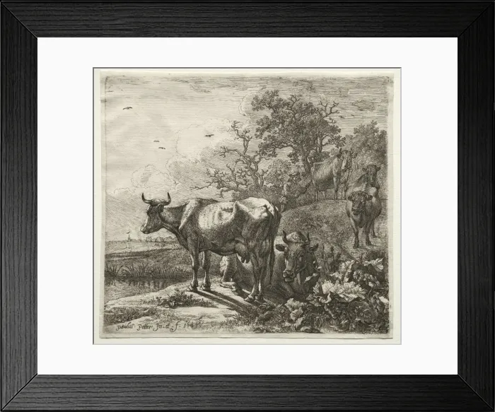 Framed Print : The Cowherd. Creator: Paulus Potter (Dutch, 1625-1654) Framed Print : The Cowherd. Creator: Paulus Potter (Dutch, 1625-1654)