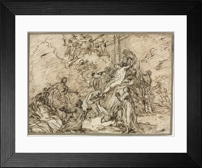 Framed Print : The Deposition (recto) and (verso), second half 18th century. Creator: Christian Wink (German Framed Print : The Deposition (recto) and (verso), second half 18th century. Creator: Christian Wink (German
