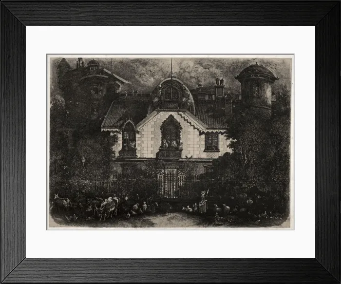 Framed Print : The Enchanted House, 1871. Creator: Rodolphe Bresdin (French, 1822-1885) Framed Print : The Enchanted House, 1871. Creator: Rodolphe Bresdin (French, 1822-1885)