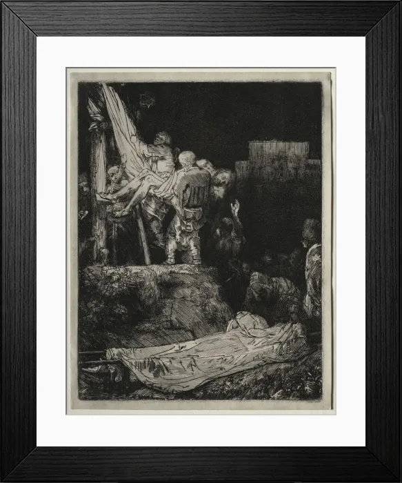 Framed Print : The Descent from the Cross by Torchlight, 1654. Creator: Rembrandt van Rijn (Dutch, 1606-1669) Framed Print : The Descent from the Cross by Torchlight, 1654. Creator: Rembrandt van Rijn (Dutch, 1606-1669)