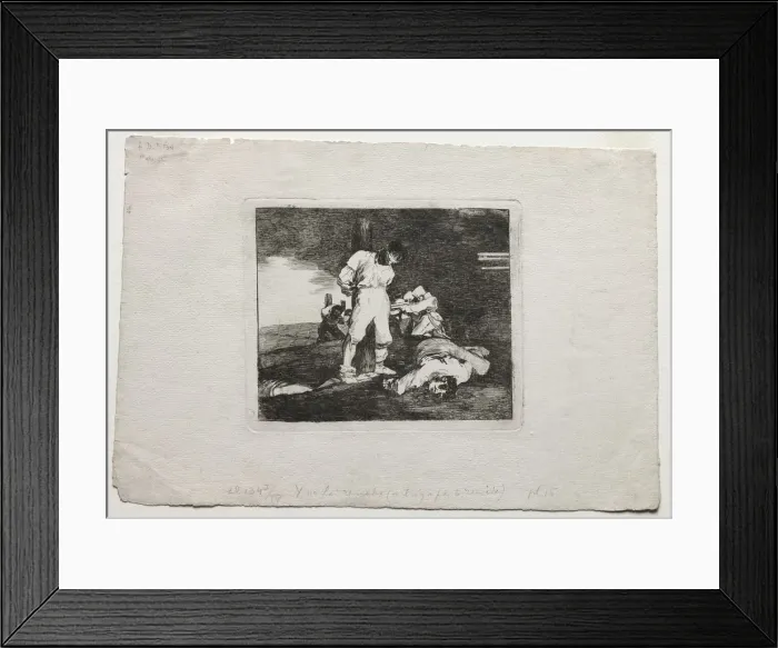Framed Print : The Disasters of War: And Theres No Help for it, 1810-1820. Creator: Francisco de Goya (Spanish Framed Print : The Disasters of War: And Theres No Help for it, 1810-1820. Creator: Francisco de Goya (Spanish