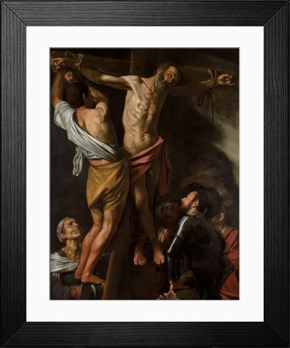 Framed Print : The Crucifixion of Saint Andrew, 1606-7. Creator: Caravaggio (Italian, 1571-1610) Framed Print : The Crucifixion of Saint Andrew, 1606-7. Creator: Caravaggio (Italian, 1571-1610)