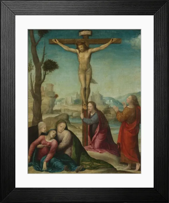 Framed Print : The Crucifixion, 16th century. Creator: Sodoma (Italian, 1477-1549), follower of Framed Print : The Crucifixion, 16th century. Creator: Sodoma (Italian, 1477-1549), follower of