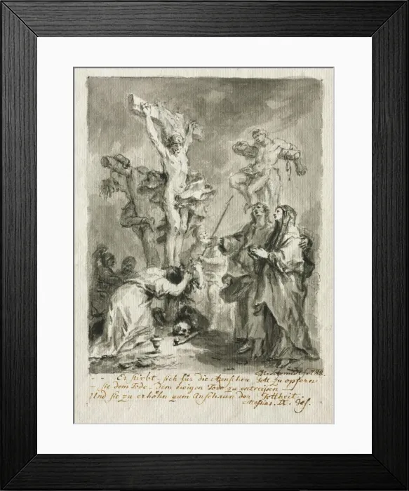 Framed Print : The Crucifixion, 1788. Creator: Martin Johann Schmidt (Austrian, 1718-1801) Framed Print : The Crucifixion, 1788. Creator: Martin Johann Schmidt (Austrian, 1718-1801)