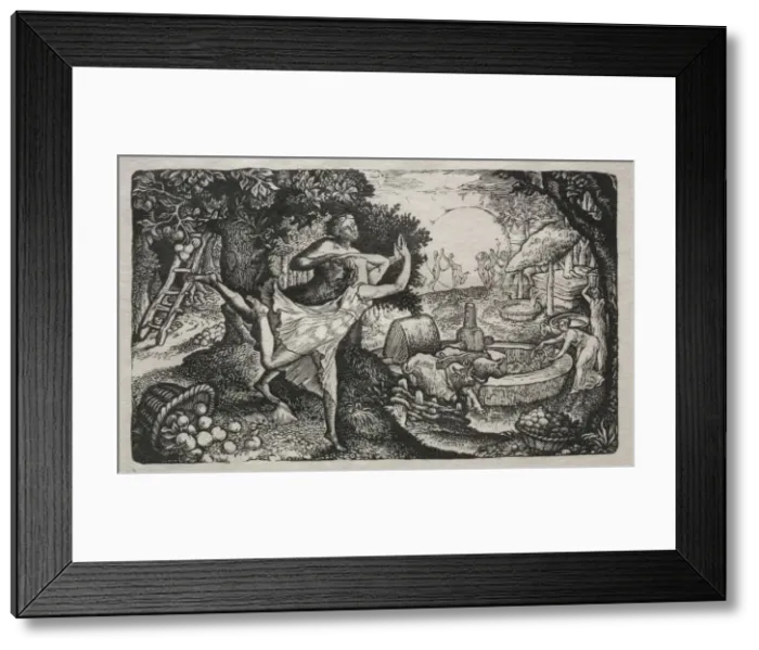 Framed Print : The Cyder Feast: A Vision of Joy and Thanksgiving, 1829. Creator: Edward Calvert (British Framed Print : The Cyder Feast: A Vision of Joy and Thanksgiving, 1829. Creator: Edward Calvert (British