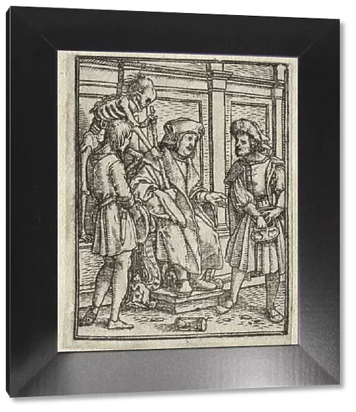 The Dance of Death: The Canon or Prebendary; The Judge. Creator: Hans Holbein (German