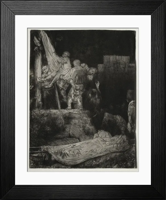 Framed Print : The Descent from the Cross by Torchlight, 1654. Creator: Rembrandt van Rijn (Dutch, 1606-1669) Framed Print : The Descent from the Cross by Torchlight, 1654. Creator: Rembrandt van Rijn (Dutch, 1606-1669)