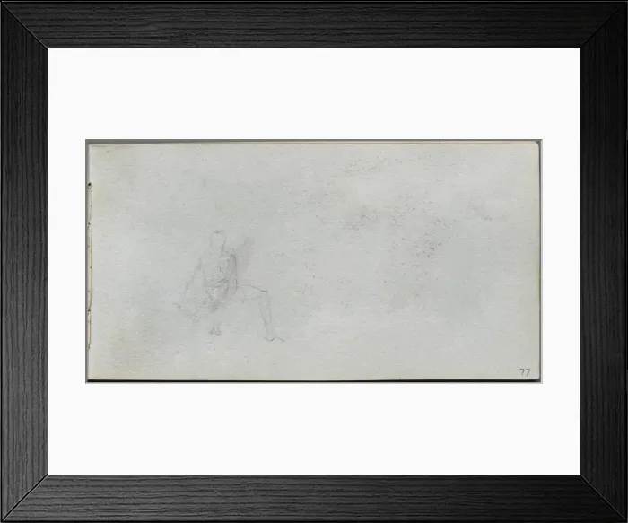 Framed Print : Sketchbook, page 77: Figure Study. Creator: Ernest Meissonier (French, 1815-1891) Framed Print : Sketchbook, page 77: Figure Study. Creator: Ernest Meissonier (French, 1815-1891)