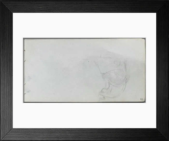 Framed Print : Sketchbook, page 93: Study of a Saddle. Creator: Ernest Meissonier (French, 1815-1891) Framed Print : Sketchbook, page 93: Study of a Saddle. Creator: Ernest Meissonier (French, 1815-1891)