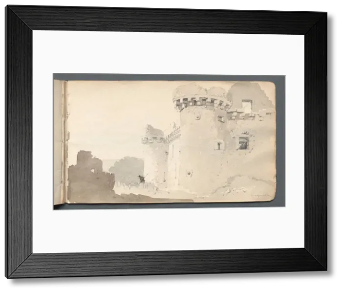 Framed Print : Sketchbook: Ruined Castle, 1814. Creator: Samuel Prout (British, 1783-1852) Framed Print : Sketchbook: Ruined Castle, 1814. Creator: Samuel Prout (British, 1783-1852)
